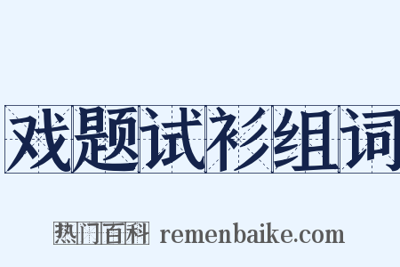 戏题试衫组词是什么意思的图片